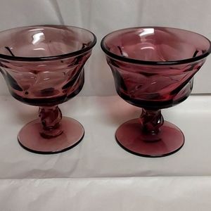 Fostoria Jamestown Purple Sherbet Glasses Set of 2. B31